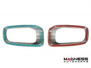 Jeep Renegade Front Fog Light Trim - Dark Brushed Stainless Steel (2015-2018)